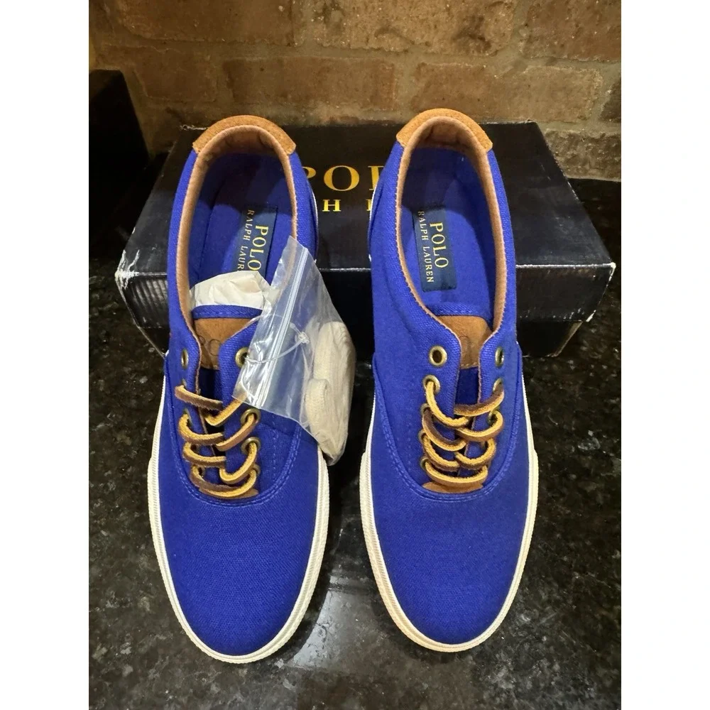 Polo Ralph Lauren Vaughn SK-VLC Lace Up Sneaker Heritage Blue Sport Suede